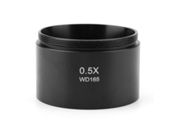 Lente Objetiva Auxiliar YURU 0.5x para Microscópio Estéreo, Rosca 48mm, KP 0.5x