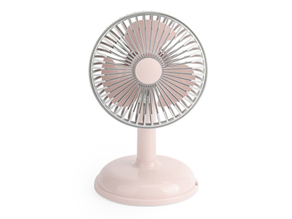 Ventilador de Secretária Pequeno Usb LAXISCREED em rosa claro para verão