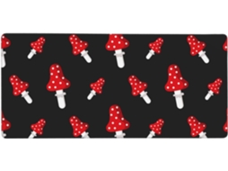 Mousepad Grande para Computador com Estampa de Cogumelo Amanita e Base Borracha Antiderrapante, 40 X 90 Cm