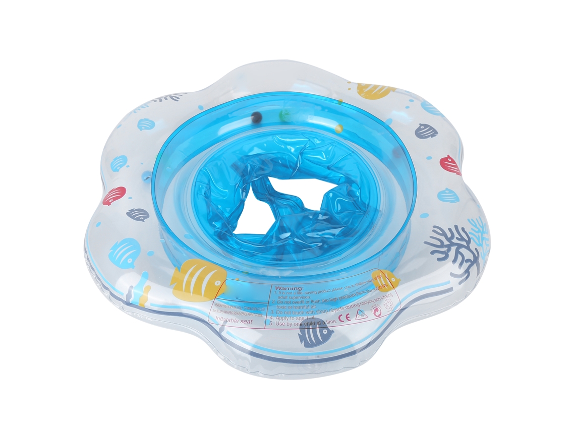 Primerox anel de Natação para Bebê com Assento Seguro Inflável Pvc para Piscina Treinamento Azul