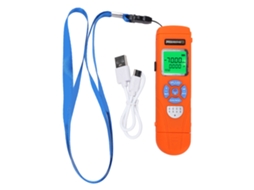 Testador de Fibra Óptica Portátil Opm Vfl 50km 70 10dbm Recarregável com Teste Rj45 e Iluminação Led