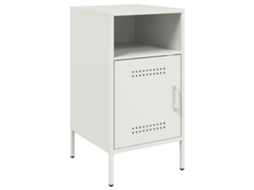 Bedside Cabinet, Bedside Cabinets Vidaxl Branco Aço (n/a)