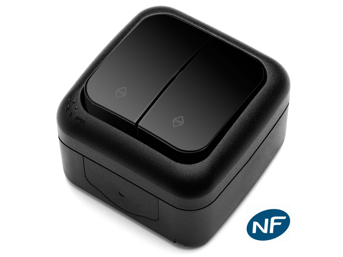 Interruptor Duplo com Retorno Impermeável Ip54 VIKO BY PANASONIC Preto Nf