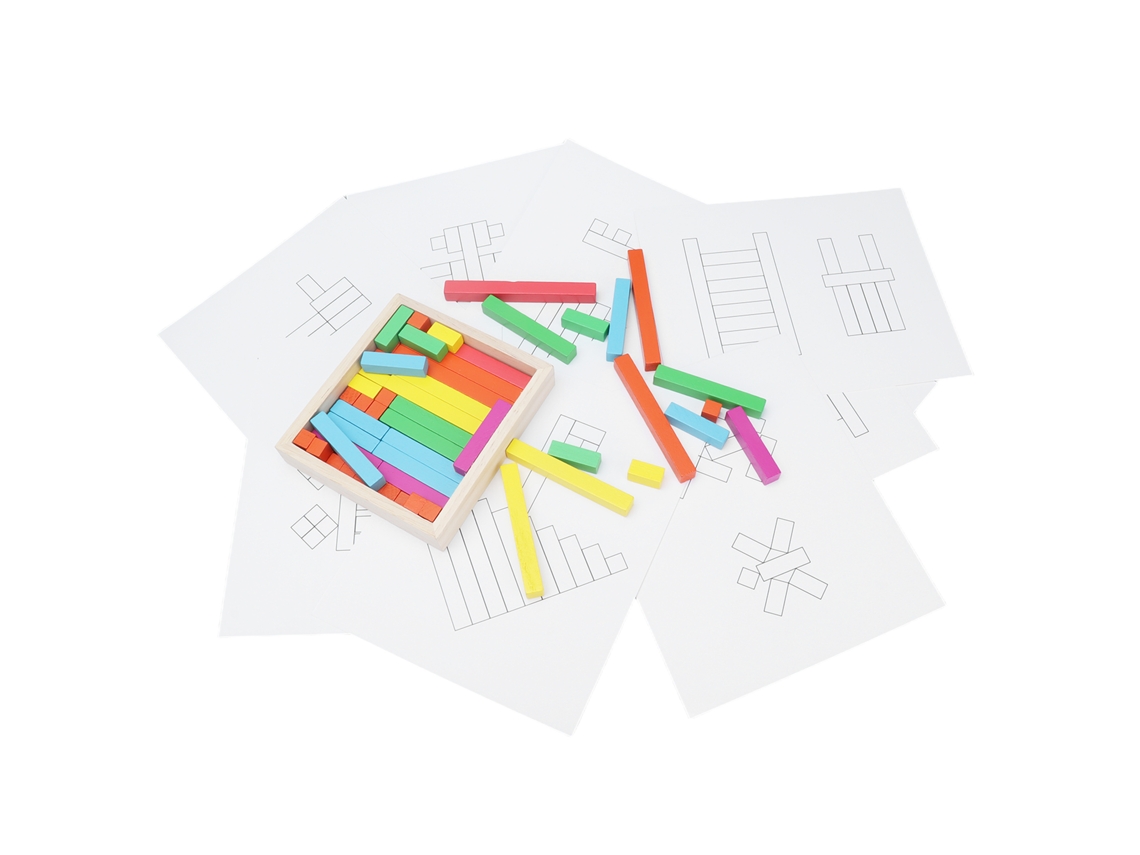 Kit Individual de Varetas de Contagem de Madeira WalshLXQ com Materiais Coloridos para Educação Domiciliar e Atividades Manipulativas de Matemática.
