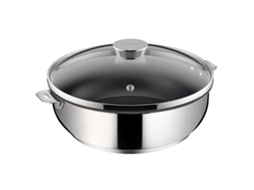 Salvaspazio + Frigideira Inox Coberta 28 cm Lagothermï¿½ + Tampa de Vidro 12138032028 LAGOSTINA