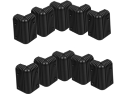 Conjunto De 12 Protetores Canto Triangulares Plástico Preto Para Móveis, Mesas E Bancadas Anticolisão Decorativos Para