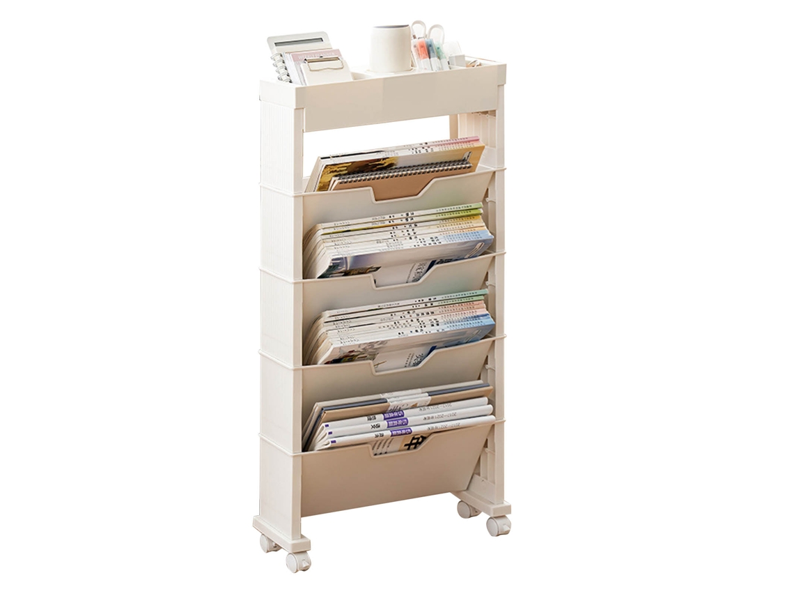 Prateleira de Livros Multicamada com Rodas LAXISCREED