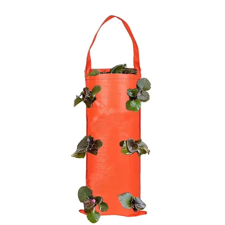 Saco de cultivo suspenso MDUG invertido para morangos, 1 unidade (laranja)