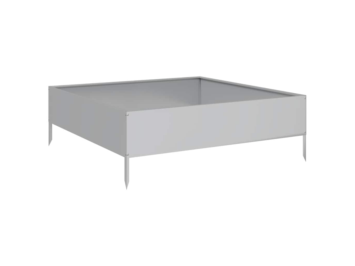 Garden Raised Bed, Garden Raised Beds Vidaxl Prateado Aço (100 X 100 X 33.5 Cm)