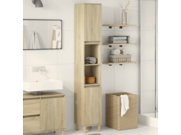 Vidaxl Armário Wc 30x30x190 Cm Derivados De Madeira Carvalho Sonoma
