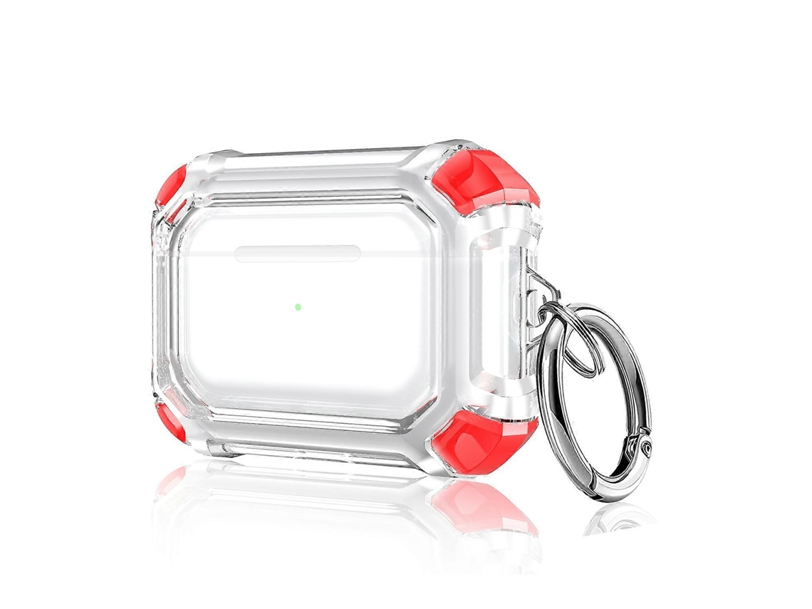 Capa para fones de ouvido AirPods Pro 2, bicolor, em policarbonato, resistente a impactos, com gancho. GIECY