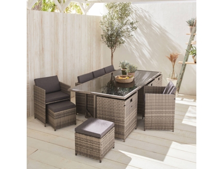 Conjunto de Móveis de Jardim ALICE'S GARDEN Pia 110x110x73cm)
