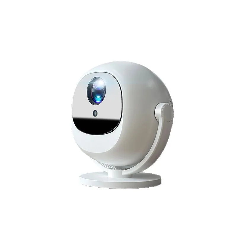 (branco) Projetor Giratório 360°, Tela De Projeção Sem Fio De Alta Definição Para Espelhamento Da Tela Do Celular