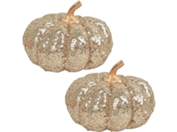 Abóboras Decorativas Artificiais Com Glitter |