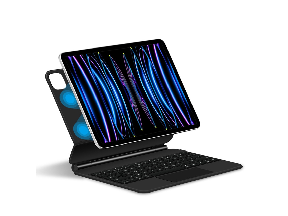 Capa Bluetooth Com Suspensão Magnética Para Magic Keyboard É Compatível Com O Ipad De 10ª Geração De 10,9 Polegadas Na Cor Preta. Yunzii