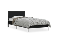 Bed Frame, Bed Frames Vidaxl Preto Madeira Processada (75 X 190 Cm)
