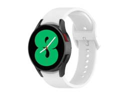 Bracelete Para Samsung Galaxy Watch 5 (40mm) - Silicone Tamanho S - White