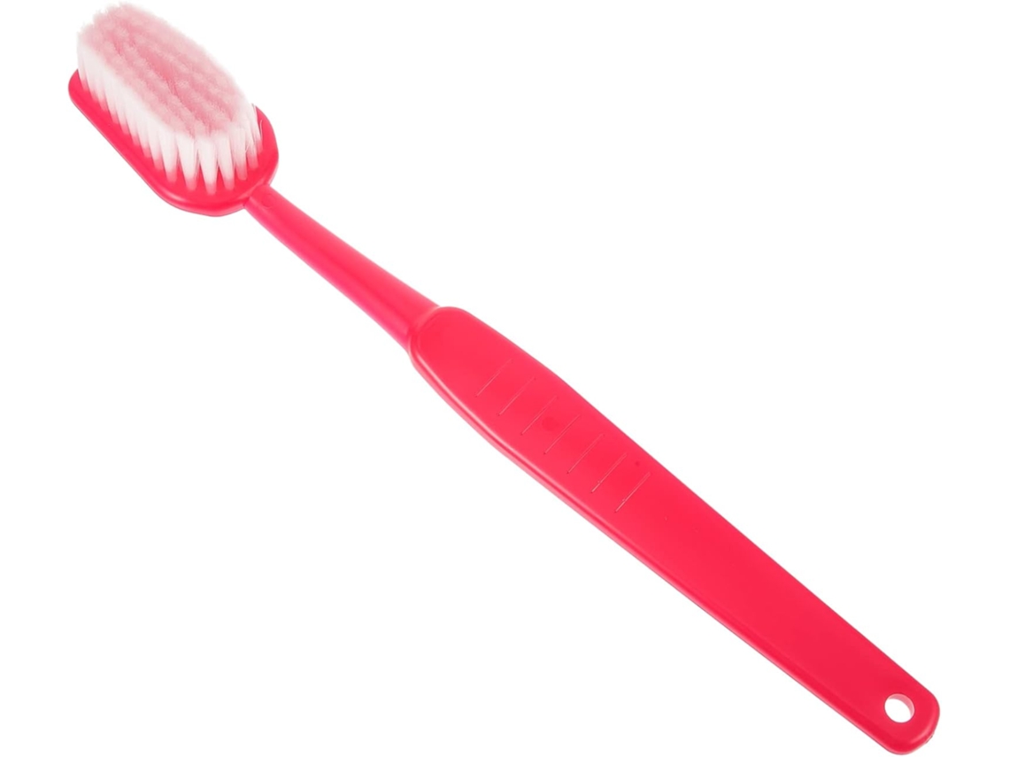 Escova Corporal Wooneky Em Formato De Banho E Dentes, Vermelha, Em Plástico Aveludado, Fácil De Segurar E Durável, Ideal