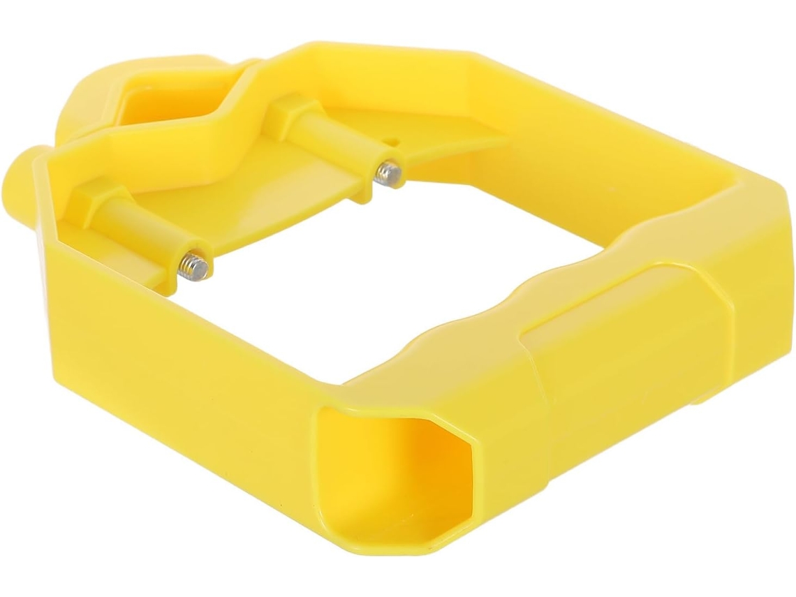 Pá Ajustável De Plástico Amarelo Com Cabo Antiderrapante E Resistente.
