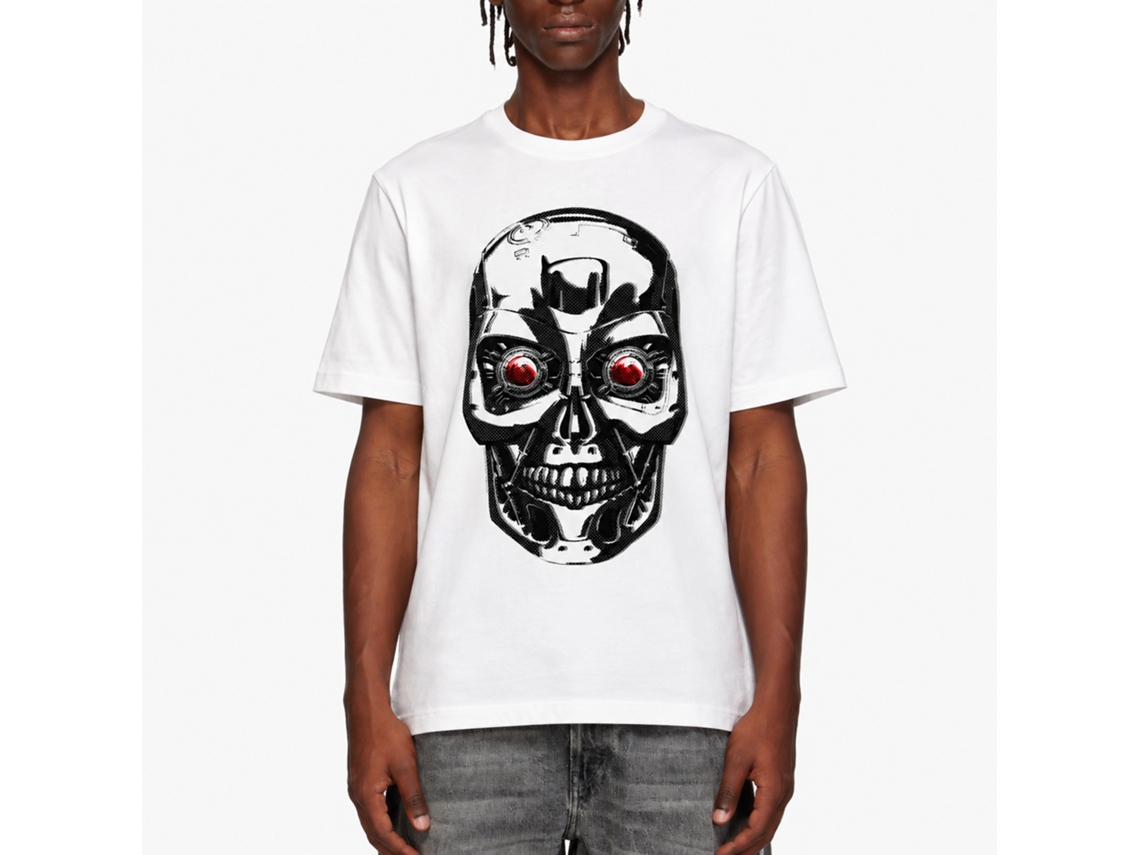 Rockinstone Terminator Stink Face White Adult T-shirt Size:xl