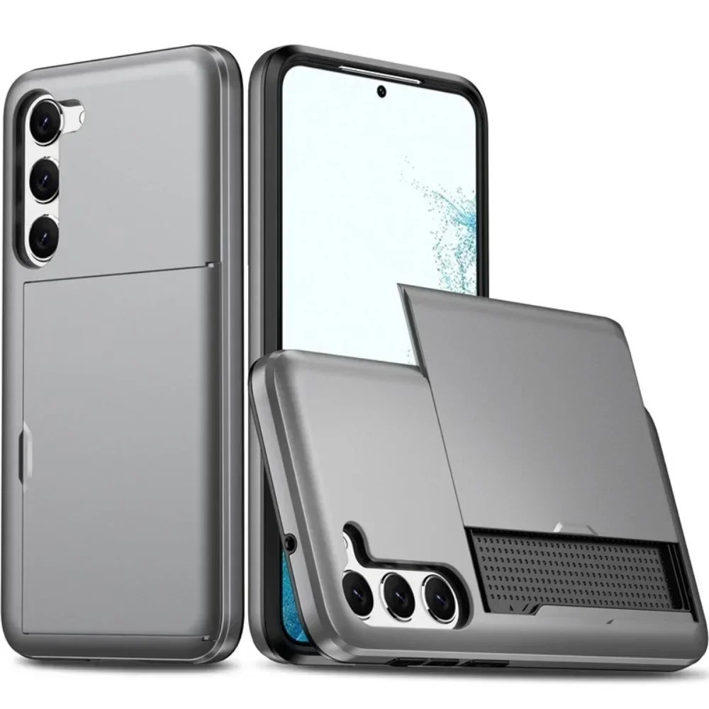Capa Carteira À Prova De Choque (cinza Galaxy A17) Para Slot De Cartão Sim Samsung