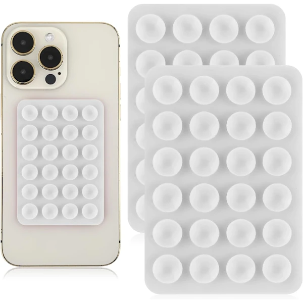 Capa De Celular Com Ventosa De Silicone E Suporte Integrado, Suporte Antiderrapante Para Celular Com Função Mãos-livres (branca)