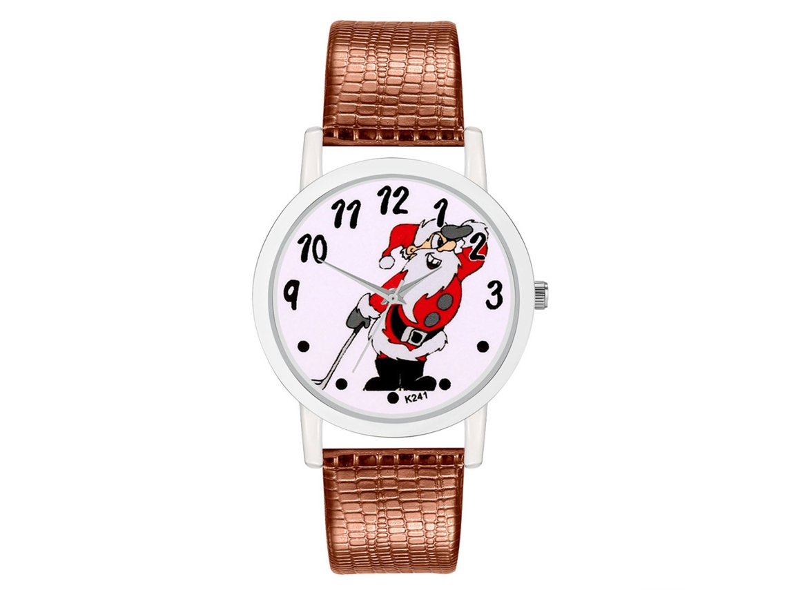 Relógio de Quartzo Vintage com Pulseira de Couro Pu para Mulheres e Homens (café)