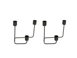 Conjunto de 2 Castiçais de 3 Braços Brancos, Modernos e Simples, Decorativos para Casamentos e Festas.