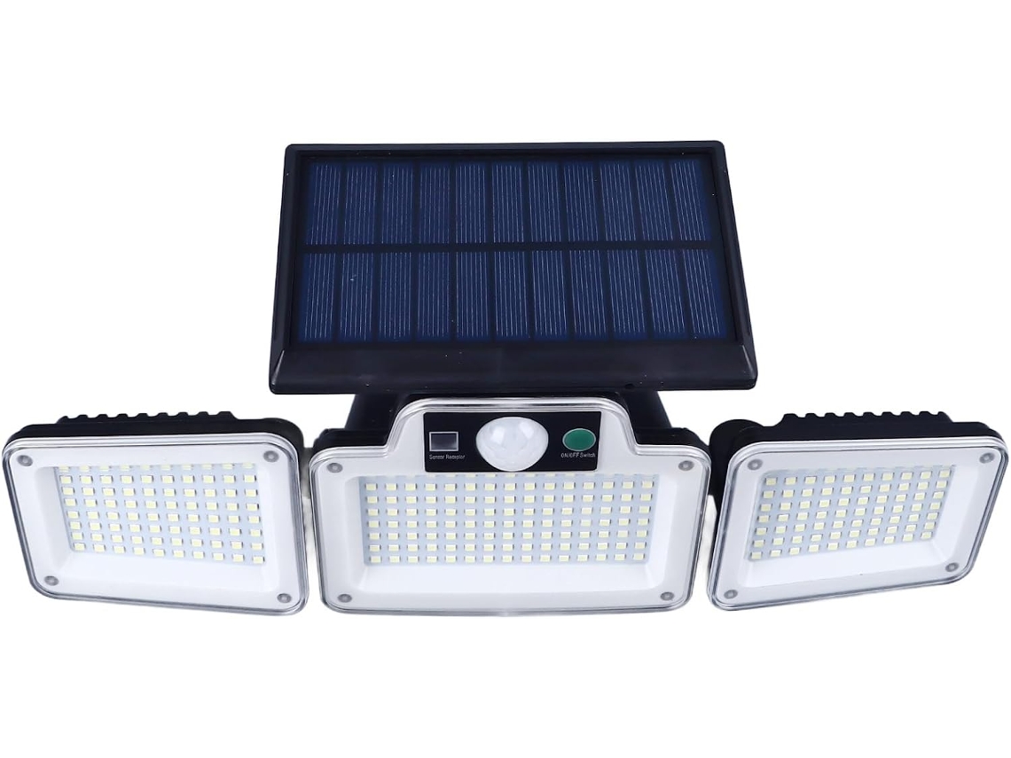 Luminária Solar Externa, Holofote Led Com Sensor De Movimento