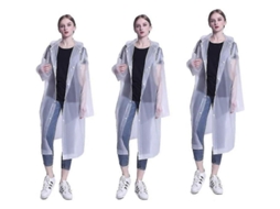 Capa De Chuva Transparente Reutilizável Eva Para Adultos - Impermeável, Portátil E Estilosa Para Hiking, Festivais E Camping
