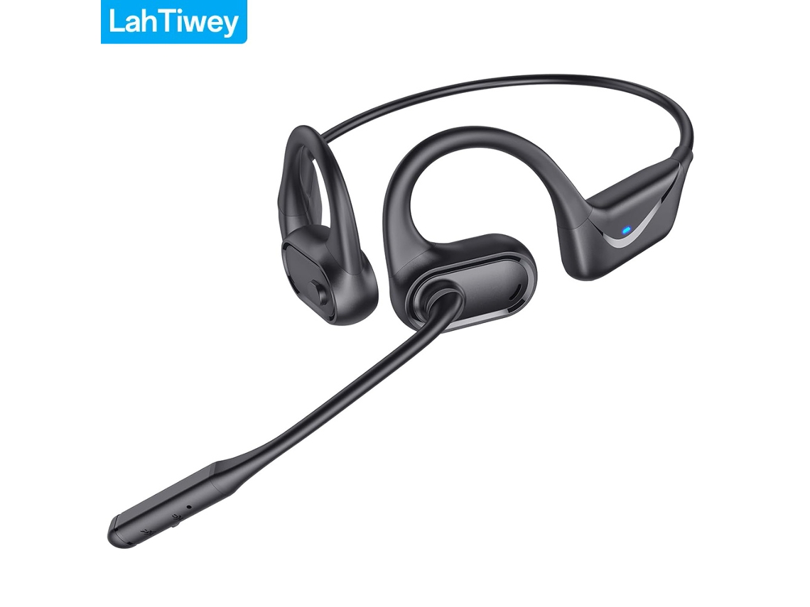 Fones De Ouvido Bluetooth Com Microfone, Design Aberto, Conectividade Bluetooth 5.4 Dupla E Cancelamento De Ruído.