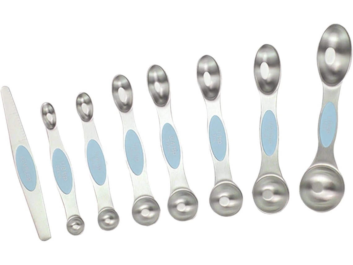 Conjunto De 8 Colheres Medidoras Com Coletor Pó Magnético