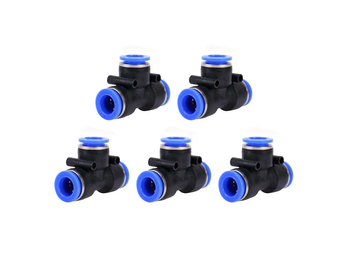 Conector De Ar Neumático Com Válvula Para Mangueiras De Água E Tubos, Uniões T E Rápidas De Plástico