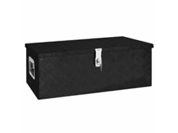 Conjunto 1 Storage Box, Storage Boxes Vidaxl Preto Alumínio (80 X 39 X 30 Cm)