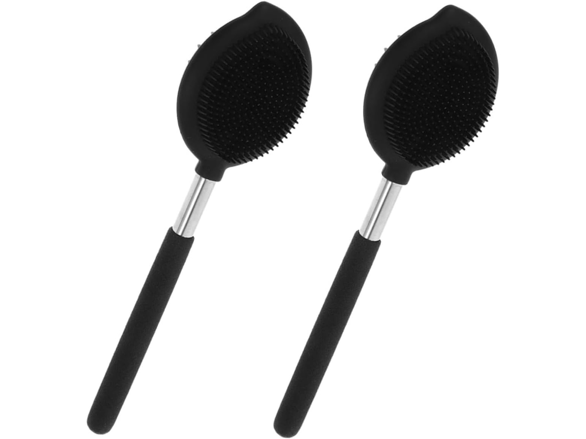 Escova De Banho Silicone Com Cabo Longo Valiclud, 2-unidades, Escova Corporal Esfoliante Suave Para Uso Diário, Massagem