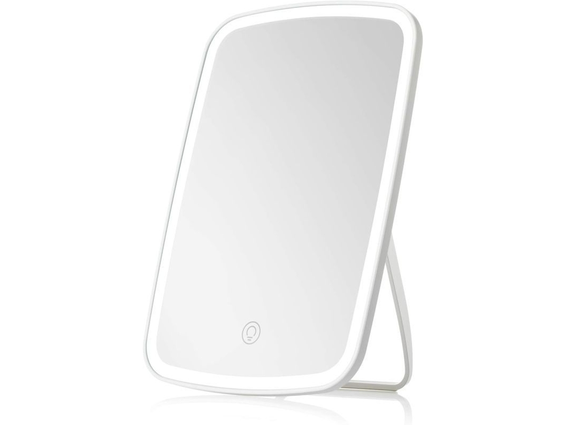 Espelho de Maquiagem com Tela Touch, Led Ajustável e Carregamento Usb Portátil