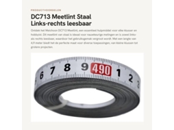 Meetlint Staal 1/2 X 4,9 M - Autoadhesief - Leesbaar - Waterdicht - Corrosiebestendig - Ideaal Para Tabela E Banco De Trabalho - Régua