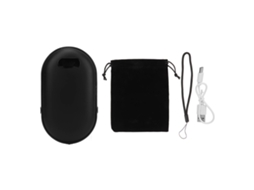 Aquecedor de Mãos Power Bank Usb Recarregável Lcd Preto