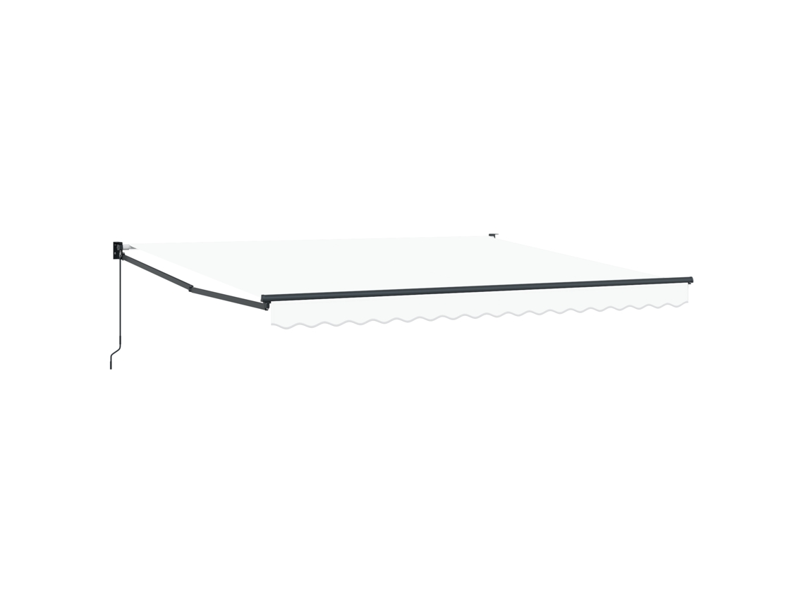 Toldo Retráctil Manual Branco Vidaxl Branco Poliéster