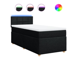 Box Spring Bed, Box Spring Beds Vidaxl Preto Tecido (90 X 200 Cm)