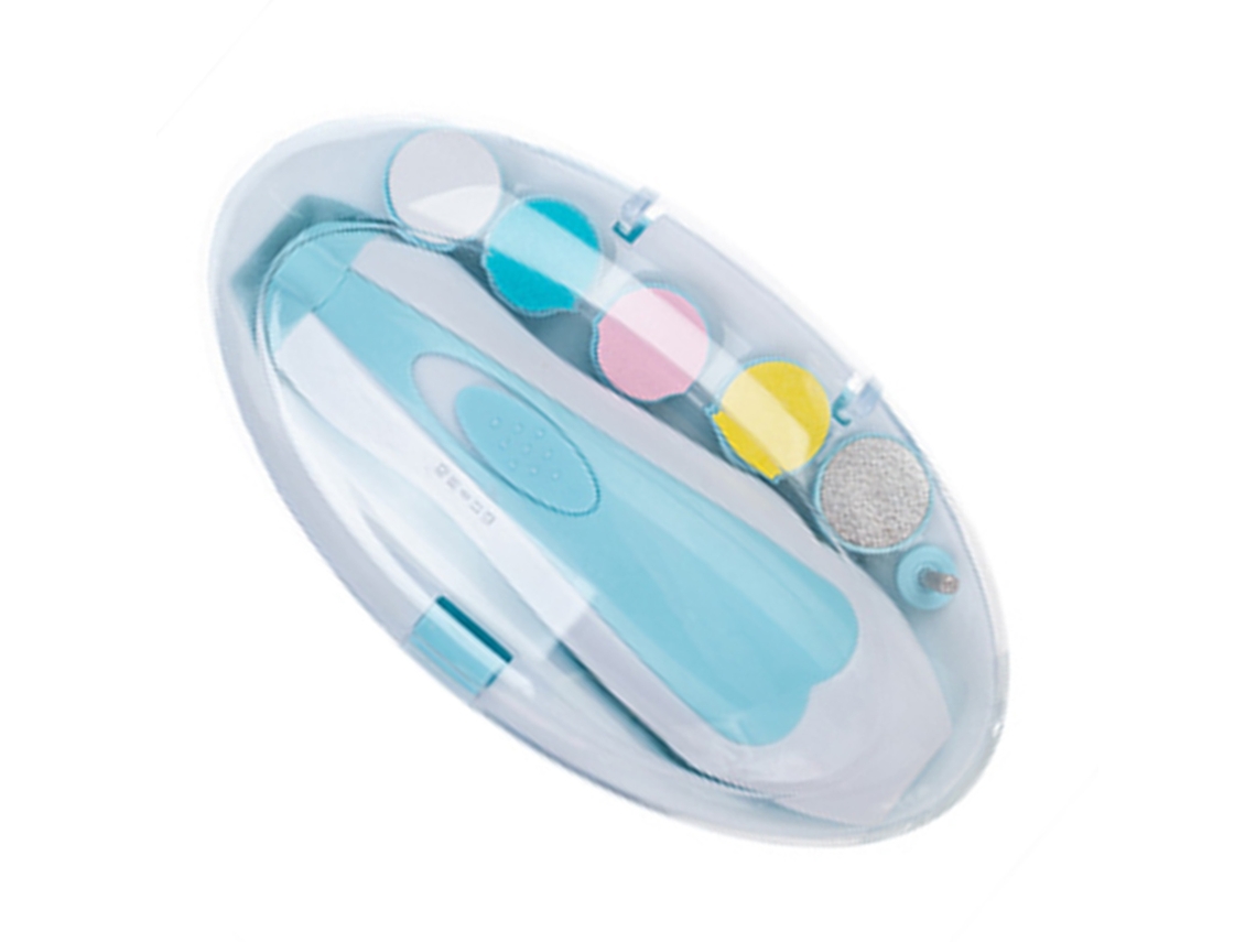 Primerox lixadeira Elétrica de Unhas para Bebês 6 em 1 Segurança Recarregável Manicure Azul