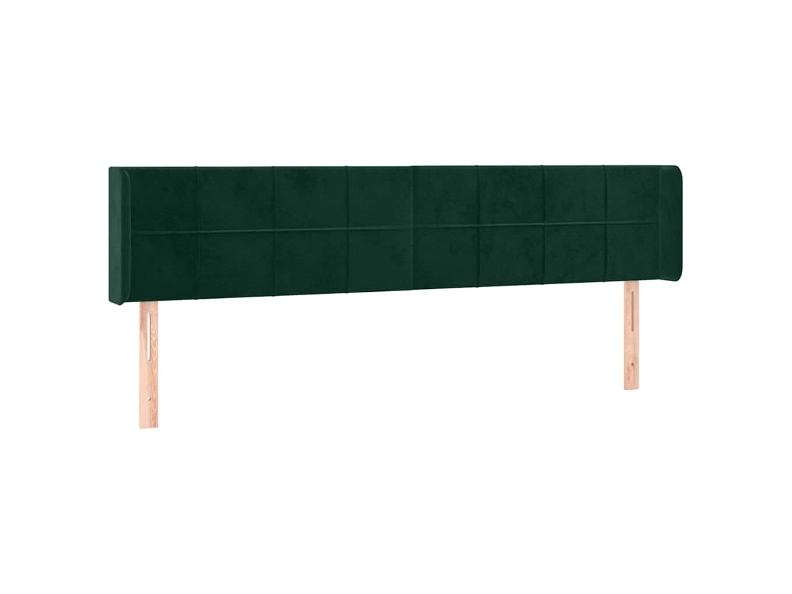 Cabeceira de Cama com Abas Veludo Verde Escuro MAISON EXCLUSIVE (163x16x78 cm)