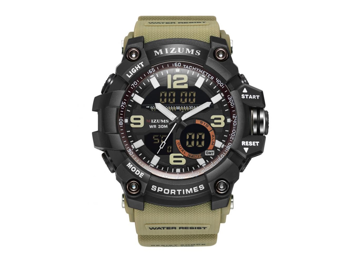 Reloj De Pulsera De Cuarzo Con Correa De Plástico Impermeable Casual Fashion Mizums (caqui)