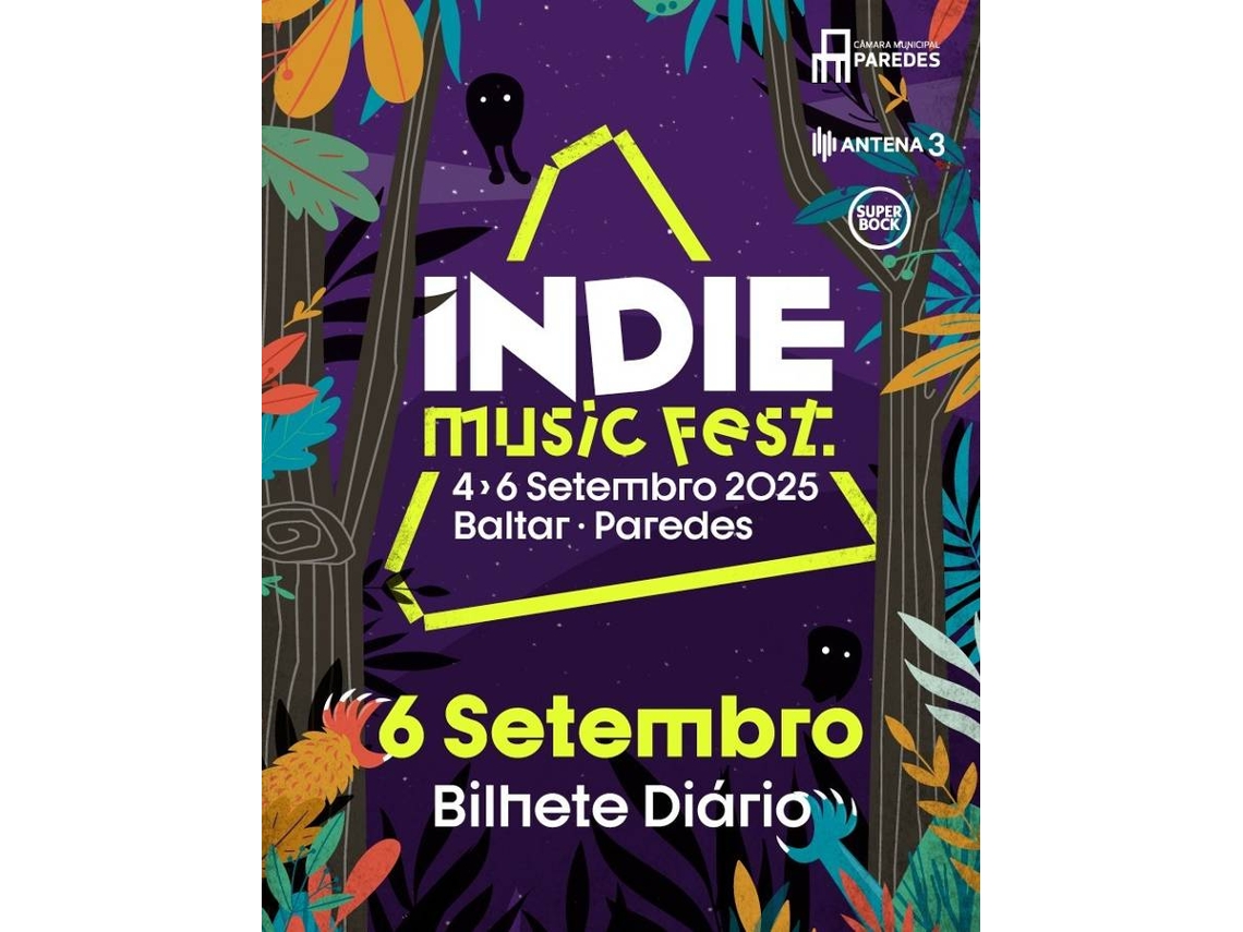 Bilhete INDIE MUSIC FEST - 6 SETEMBRO