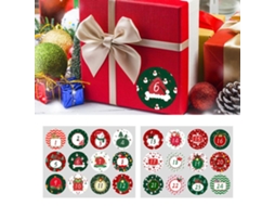 Laxiscreed Conjunto De Adesivos De Contagem Numérica De Natal 1-24 Para Presentes, Tema Cartoon
