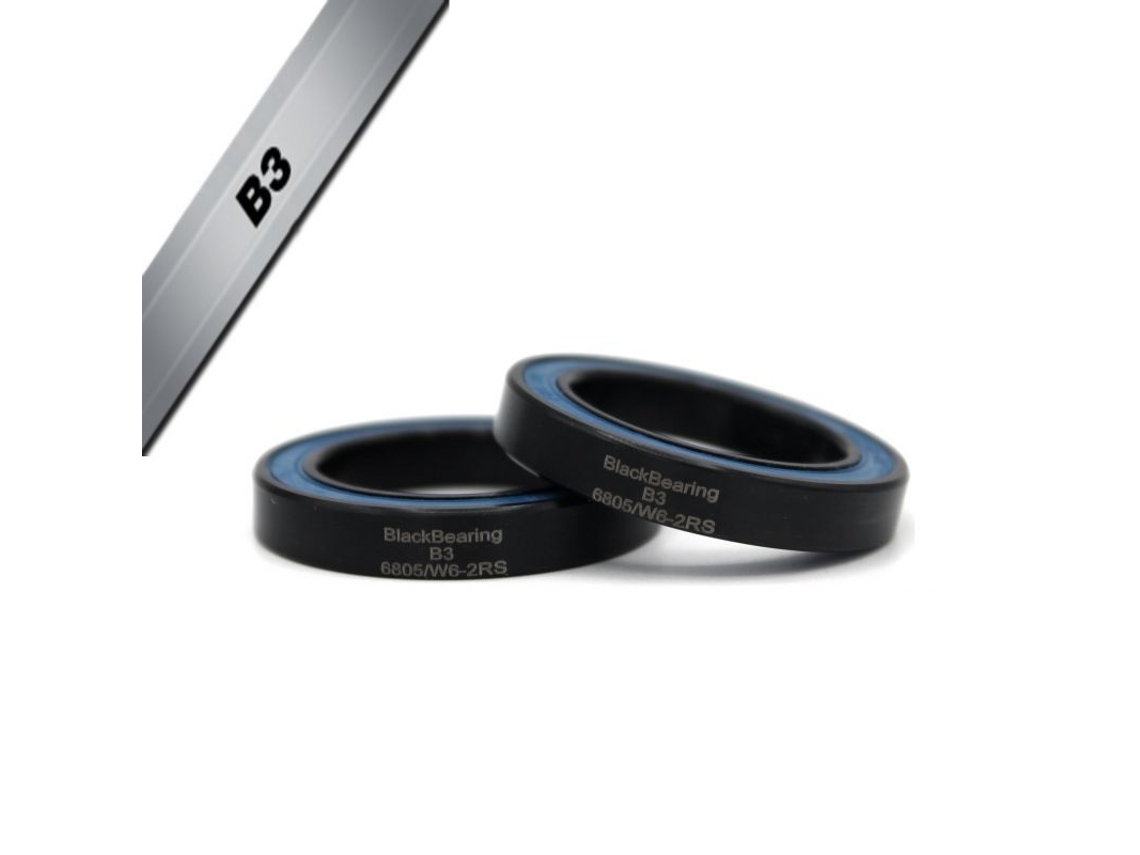Conjunto de 2 Rolamentos de Suporte Inferior B3 25 X 37 X 6 Mm Campagnolo Ultra Torque BLACK BEARING