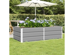 Vidaxl Floreira Cinzento-claro 160 X 80 X 45 Cm Aço