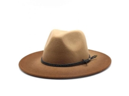 2026 sombrero Fedora de Ala Ancha Home Wide Brim para Mujer Y Hombre de Lana Y Fieltro Panama Zub Marrón