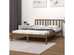 Vidaxl Estrutura De Cama 200x200 Cm Pinho Maciço Castanho Mel