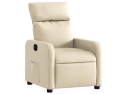 Recliner Chair, Recliner Chairs Vidaxl Creme Tecido